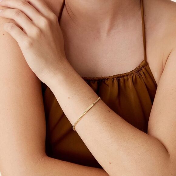 New 14k Gold Plated Cuban Chain Link Bracelet - Picture 5 of 7